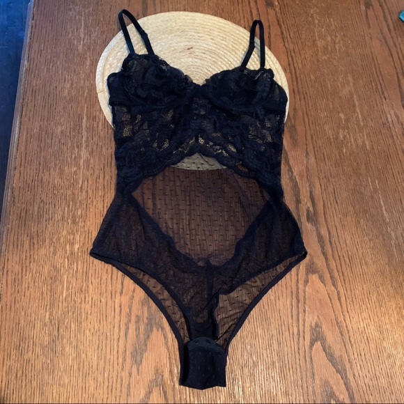 La SenZa Lace Mesh Breathable Open Back Body Suit